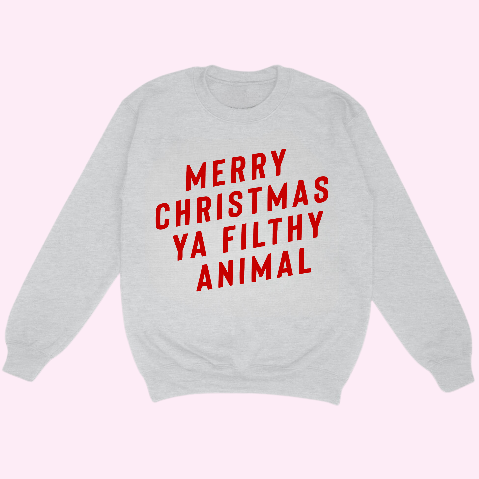 Merry Christmas - Ya Filthy Animal - Off The Shoulder Sweatshirt - Chr