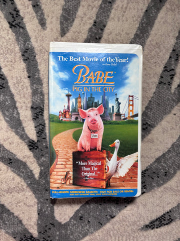 Babe Pig in the City 1998 VHS | RARE Full-Length Screening Cassette | Not For Sale or Rental