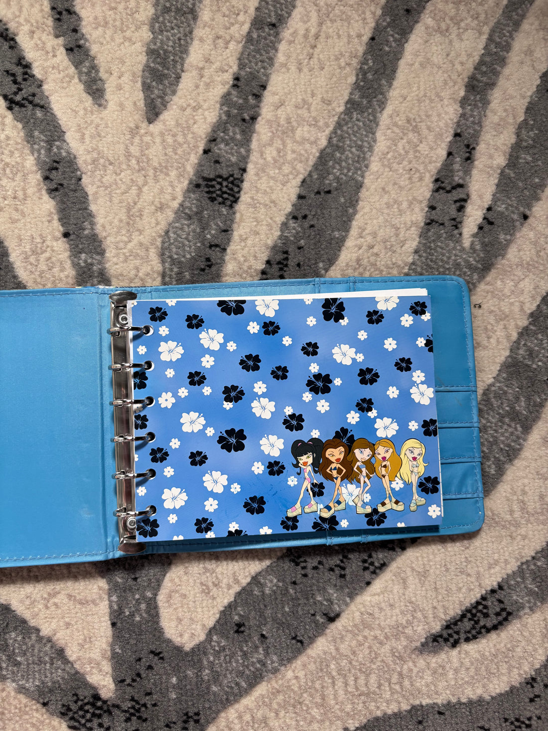 Vintage 2003 Bratz Fabric Denim Wallet Clutch | Raffia Top | Beaded Zipper Pull | Bratz Logo Charm