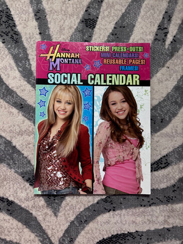 Disney Hannah Montana Social Calendar Activity Book 2007 | Stickers Press-Outs Frames Reusable Pages