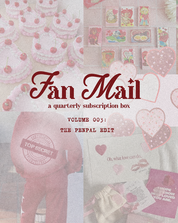 FANMAIL SUBSCRIPTION: sign up ends February 1st! *15 REMAINING!!*