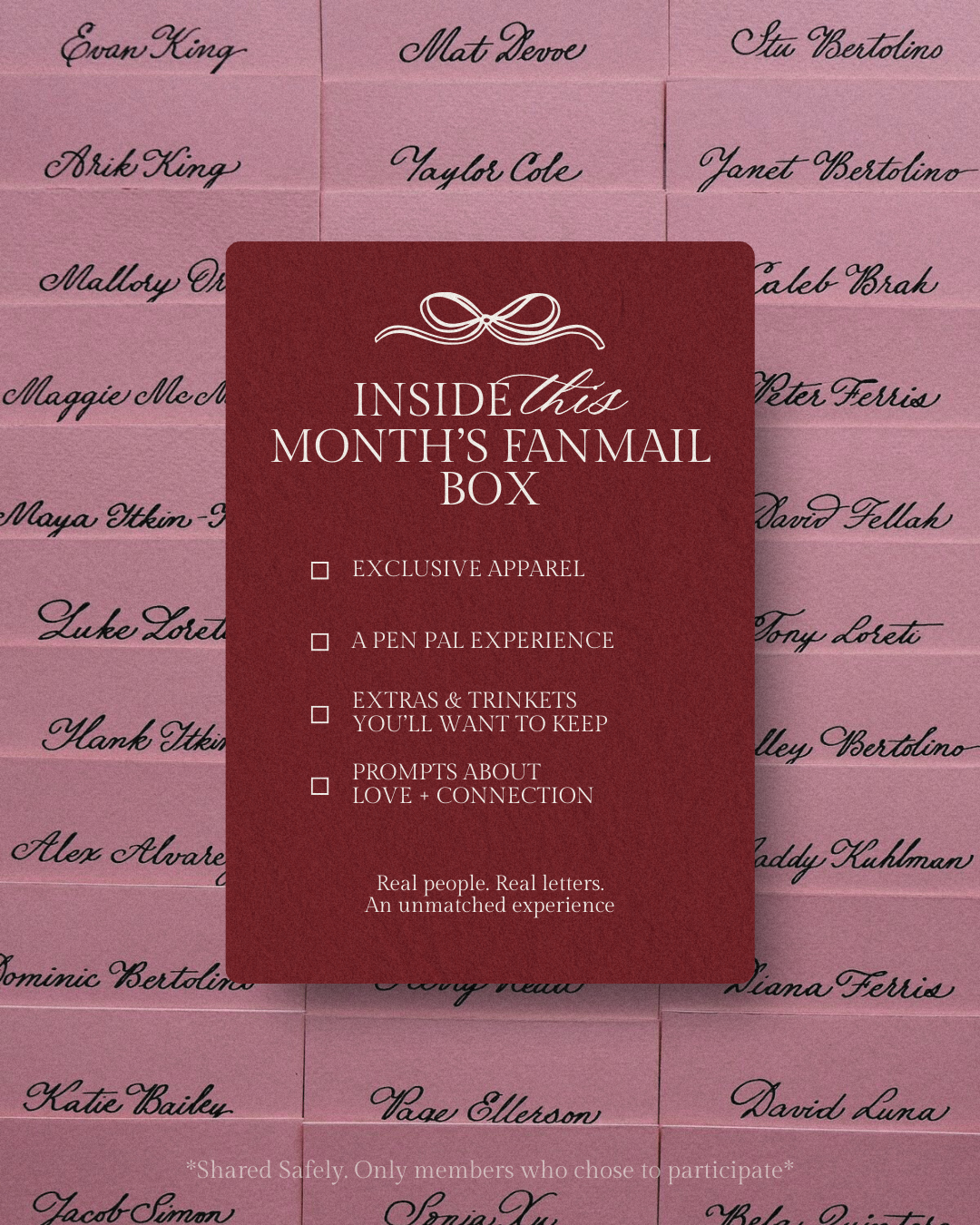 FANMAIL SUBSCRIPTION: sign up ends February 1st! *15 REMAINING!!*