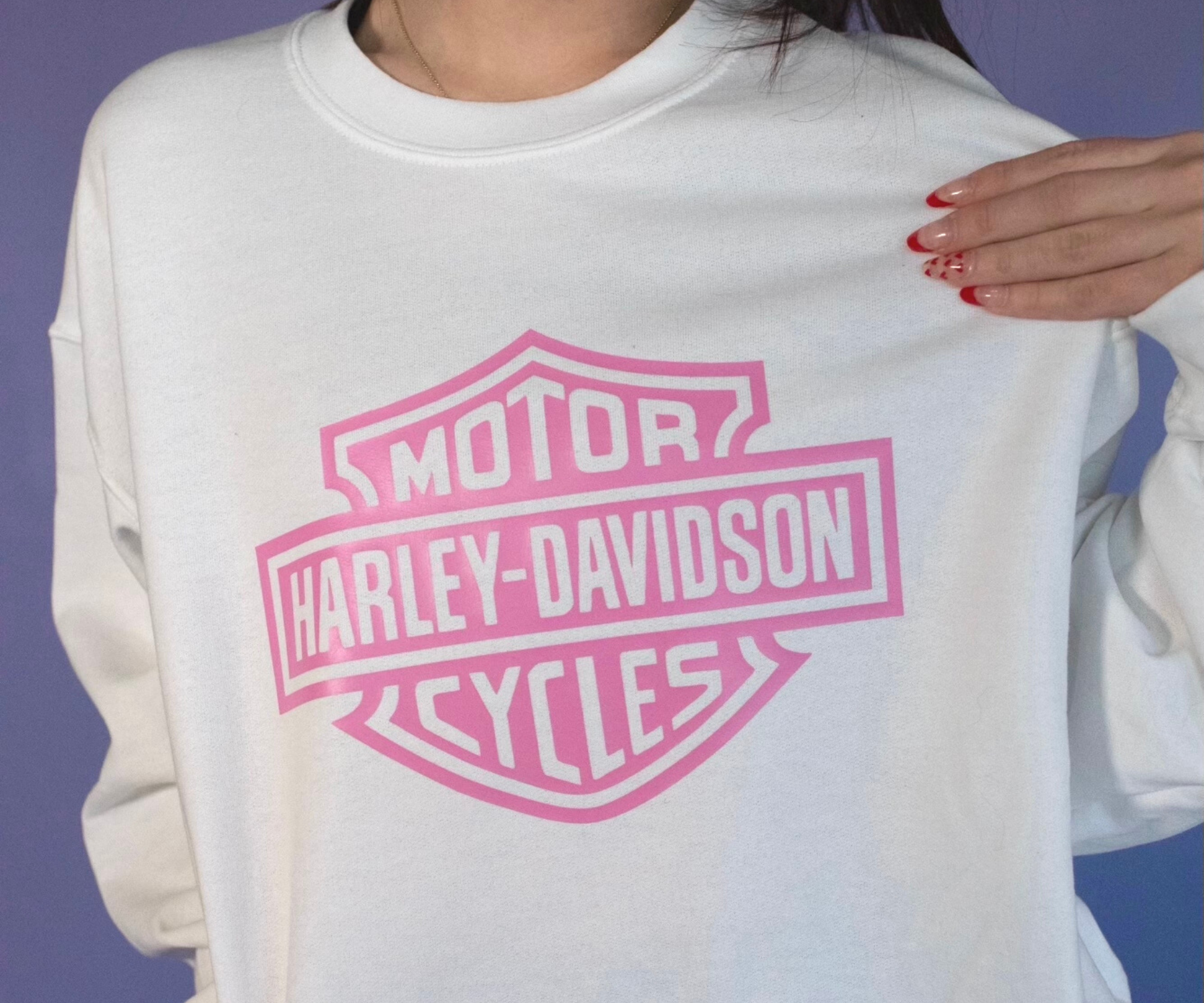 White harley discount davidson sweatshirt