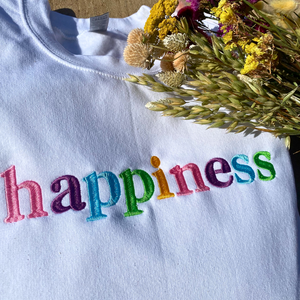Happiness Embroidered Sweatshirt