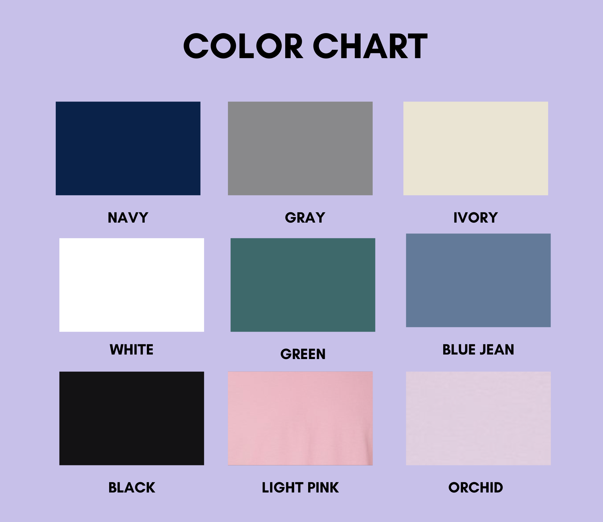 Ivory Chart Ivory Color Chart